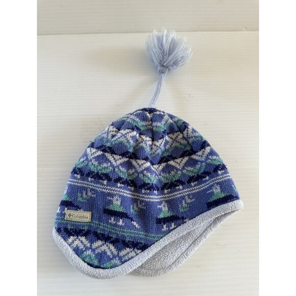 Columbia Winter Hat Beanie Toddler One Size Purple Knit - Picture 1 of 3